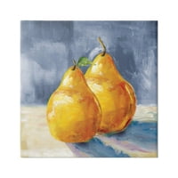 Stupell Industries Classic Yellow Pears finom gyümölcs csendélet Festés Galéria csomagolt vászon nyomtatott fali művészet, Design