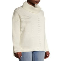 Az idő és a Tru női texturált cowl nyakú pulóver