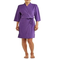 Lissome Women & Women's Plus 3 4 ujjú Terry Belted Robe