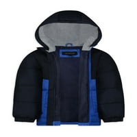 Weathertamer Boys Colorblock Puffer kabát, 4-16 méret