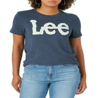 Lee női rövid ujjú személyzet nyak grafikus póló bordázott nyakkivágással
