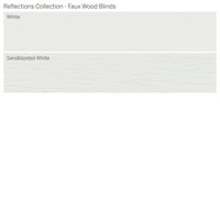 Egyéni reflexiós kollekció, 2 vezeték nélküli fau fa redőnyök, homokfúvott fehér, 1 2 szélesség 48 hosszúság