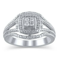Carat T.W. JK -i2i Forever Menyasszony - Korlátozott kiadású gyémántpárna Sterling ezüst méretben