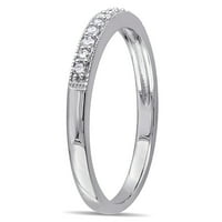 Miabella női karátos T.W. Diamond 10KT Fehér Arany félig állandó évforduló gyűrű