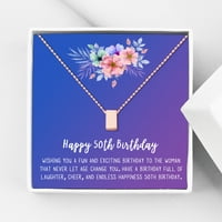 Anavia boldog 60. születésnapi ajándékok rozsdamentes acél divat nyaklánc születésnapi kártya ékszer ajándék neki, születésnapi