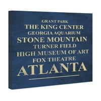 „Atlanta tereptárgyak” festmény vászon művészeti nyomtatás