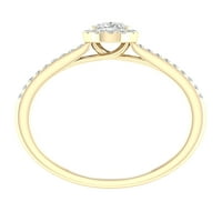 Imperial CT tdw körte gyémánt halo eljegyzési gyűrű 10 k sárga aranyban