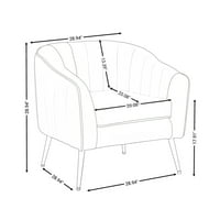 Aukfa akcentus szék oszmán beállított háttámlával- modern bársonyos hordó szék a nappali hálószobához- szürke