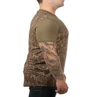 Férfi rövid ujjú camo póló vadászati ​​előadás ing, mohás tölgy, S-3xl méretek