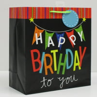 A nagy fekete papír ajándéktáska megünneplésének módja boldog születésnapot neked, 10 5 12