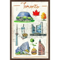 Lenyűgöző Toronto-Antik Keretes Festmény Nyomtatás