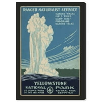 A Wynwood Studio reklám fali művészet vászon „Yellowstone” plakátok - Kék, Fehér
