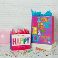 A jumbo lila szöveges ajándék táska, születésnap megünneplésének módja
