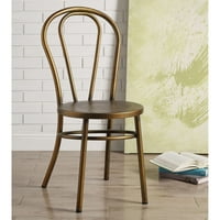 Cerys fém oldalsó szék antik rézből, készlet 2