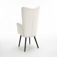 MomSpeace Modern ékezetes szék kárpitozott habmal töltött nappali székek Kényelmes olvasószék század közepén Modern szék hálószoba-fehérek