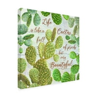 Cora niele 'az élet olyan, mint egy kaktusz' vászon művészet