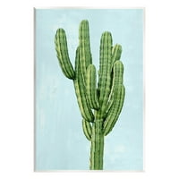 Sivatagi kaktusz kék égbolt botanikai és virágos grafikus művészet, keret nélküli művészet nyomtatott fali művészet