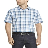 Van Heusen férfi légszövet -textúra rövid ujjú gombos ing