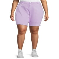 Alivia Ford női plusz méretű Fray Hem Bermuda rövidnadrág