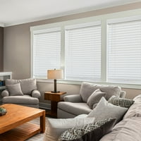 Chicology Fau Wood Blinds ablakárnyalatok ablakkezelések fehér, 43 W 60 H