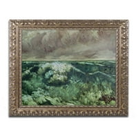Védjegy képzőművészet a hullám 1870 után Gustave Courbet Vászonművészete, arany díszes keret