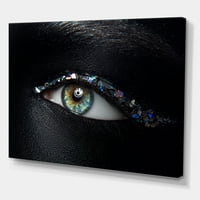 Designart 'Girl szeme többszínű üveg szikrákkal' Modern vászon fali művészet