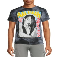 Aaliyah férfi nyakkendőfesték grafikus póló rövid ujjú