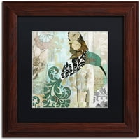 Védjegy Szépművészet Hummingbird Batik i Canvas Art by Color Bakery Black Matte, Wood Frame