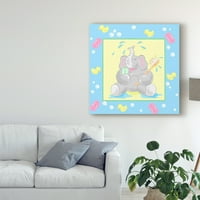 Védjegy képzőművészet 'Baby Elephant Bath II' vászon művészet Jade Reynolds