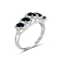 JewelersClub Sapphire Ring Birthstone ékszerek - 1. Karát -zafír 0. Sterling ezüst gyűrűs ékszerek - drágakő gyűrűk hypoallergenic