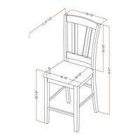 Amerikai bútorok Villa párnázott székek - 2 -es szett, eszpresszó