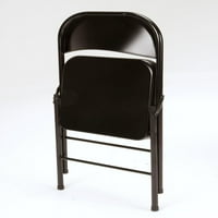 Alsó-acél fém összecsukható szék, dupla ragasztó, fekete
