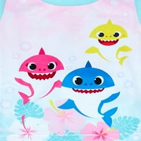 Baby cápa baba és kisgyermek lány póló és nadrágos pizsama szett, 2 darab, méretek 12m-4t