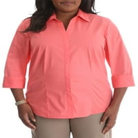 Lee Riders Women's Plus Size Quarter Classic Gomb-Front Karrier ing