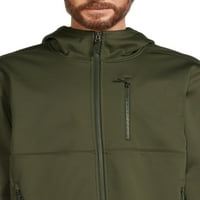 Svájci tech férfi kapucnis softshell dzseki, S-3xl méretű