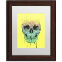Védjegy Szépművészet Pop Art Skull vászon art by Balazs Solti, White Matte, Wood Frame