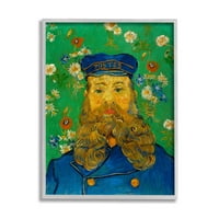 Joseph Roulin van Gogh Botanikus és Virágfestmény Portréja szürke keretes művészet nyomtatott fali művészet