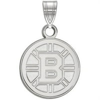 LogoArt ezüst ródium bevonatú NHL Boston Bruins kis medál