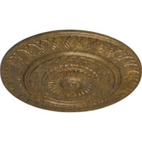 Ekena Millwork 5 8 OD 1 4 P Christopher mennyezeti medál, kézzel festett dörzsölt bronz