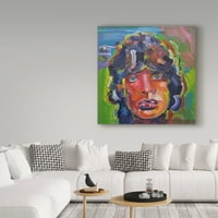 Védjegy képzőművészet 'Mick Jagger portré' vászon művészet Howie Green