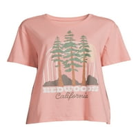 Idő és Tru női redwoods grafikus rövid ujjú póló