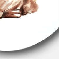 Designart „A vad kos absztrakt portréja hatalmas szarvokkal II” parasztház körfém fali művészet - 23 -as lemez