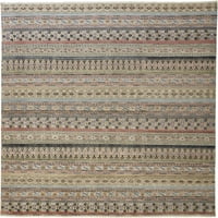 Eckhart törzsi szőnyeg, khaki barnás terrakotta kék, 2ft 3ft ékezetes szőnyeg