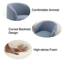 Forgóhordó szék, mackószövet -fokú egyszemélyes kanapé karosszék nappali, világoskék