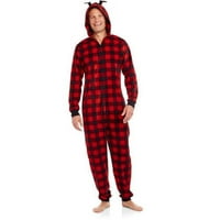 Ünnepi családi pizsama Buffalo Plaid Onesies Sleepwear Union ruhák agancsokkal