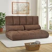 Dupla Chaise Lounge kanapé, Aukfa padló kanapé állítható hálószobás ágy, lusta kanapé kanapé két párnával, futon kanapé kanapé-ágy