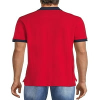 Chaps férfiak klasszikus illeszkedése rövid ujjú pamut mindennapi újdonság logó pique póló