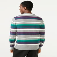Ingyenes szerelvény férfi cashmere touch ünnepi csík pulóver