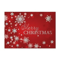 Papír üres karácsonyi kártyák és megfelelő borítékok, boldog karácsonyi hópelyhek, csomagonként