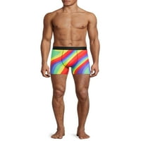 Pride szivárványhullámok nyomtatott felnőtt férfi boxer rövidnadrág, S-3XL méretek